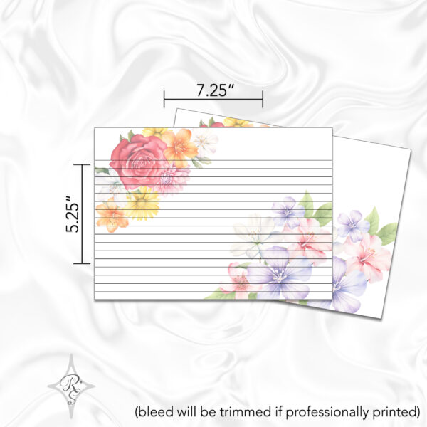 Printable Stationery Card Digital Download 5x5 5x7 7x5 6x4 4x6 8.5x11 {Spring Floral No87} on Etsy - Image 5