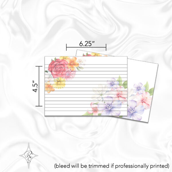 Printable Stationery Card Digital Download 5x5 5x7 7x5 6x4 4x6 8.5x11 {Spring Floral No87} on Etsy - Image 6